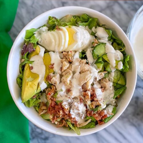 Easy-Cobb-salad-with-homemade-Whole30-ranch-dressing
