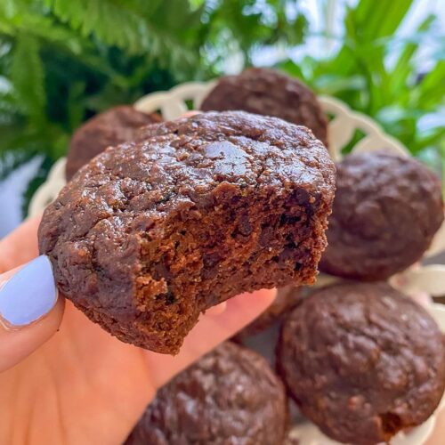 The BEST Paleo Chocolate Zucchini Muffins Ever