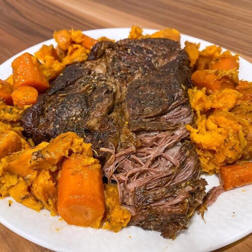 Whole30-Balsamic-Glazed-Pot-Roast-with-Carrots-and-Sweet Potatoes